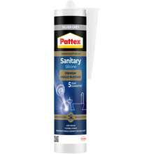 Pattex antimug sanitetssilikone sølvgrå 300 ml